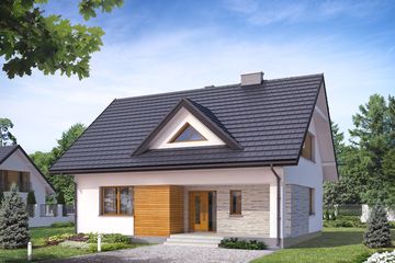  Projekt domu Indygo 4 (BSA1702) - projekt domu parterowego z poddaszem - Zdjęcie 1