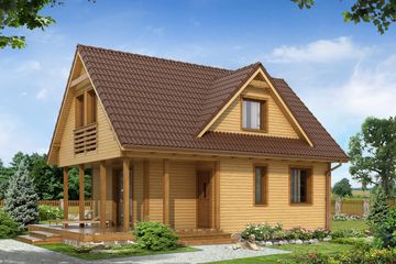  Projekt domu Poziomka 2 dr-S (BSA1703) - projekt domu parterowego z poddaszem - Zdjęcie 1