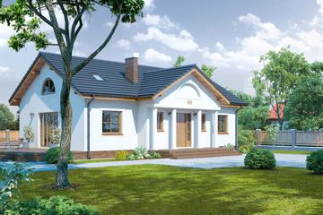  Projekt domu Chmielów (KRP1189) - projekt domu parterowego - Zdjęcie 1