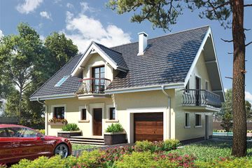  Projekt domu Zofia (1101) (KRD2043) - projekt domu parterowego z poddaszem - Zdjęcie 1