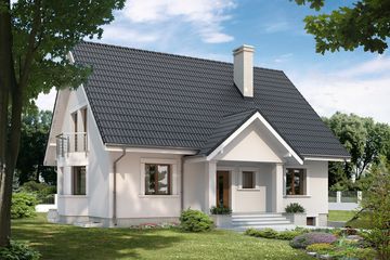  Projekt domu Goździk 2 (BSA1708) - projekt domu parterowego z poddaszem - Zdjęcie 1