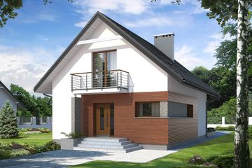  Projekt domu Lilia (BSA1712) - projekt domu parterowego z poddaszem - Zdjęcie 1