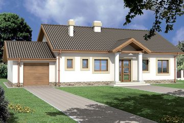  Projekt domu Madzia A (WRD1382) - projekt domu parterowego z poddaszem - Zdjęcie 1