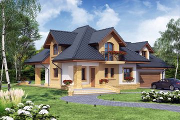  Projekt domu Solon 2 (WRW1150) - projekt domu parterowego z poddaszem - Zdjęcie 1