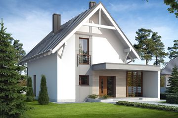  Projekt domu Zeo 2 (BSA1717) - projekt domu parterowego z poddaszem - Zdjęcie 1