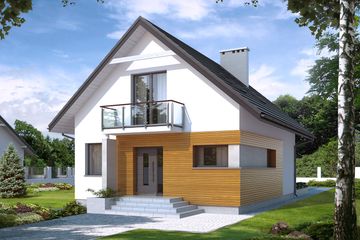  Projekt domu Lilia 2 (BSA1718) - projekt domu parterowego z poddaszem - Zdjęcie 1