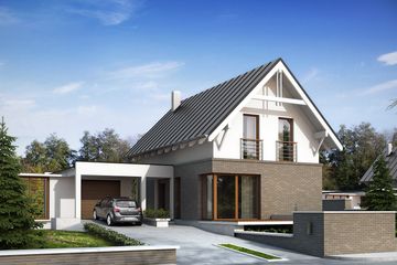  Projekt domu Teo 4 (BSA1720) - projekt domu parterowego z poddaszem - Zdjęcie 1