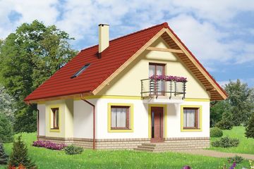  Projekt domu Walor (WOE1040) - projekt domu parterowego z poddaszem - Zdjęcie 1