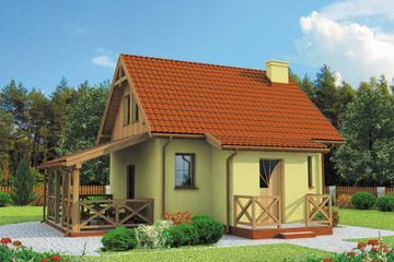  Projekt domu letniskowego Lima dom letniskowy z poddaszem (SLN1730) - projekt domu letniskowego parterowego z poddaszem - Zdjęcie 1