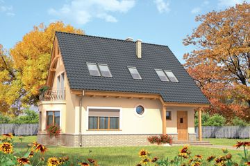  Projekt domu Olcia (WRC1795) - projekt domu parterowego z poddaszem - Zdjęcie 1