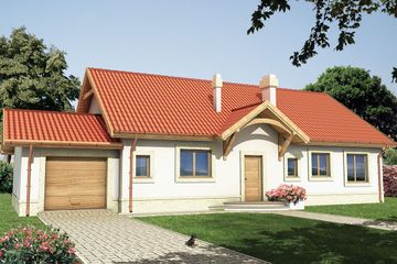  Projekt domu Mania C (WRD1395) - projekt domu parterowego - Zdjęcie 1