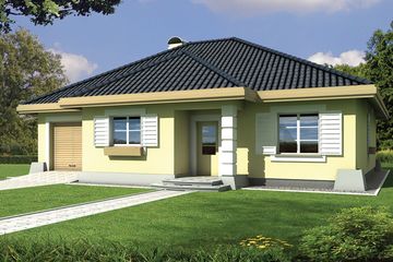  Projekt domu Mila B 2-garaże (WRD1396) - projekt domu parterowego - Zdjęcie 1