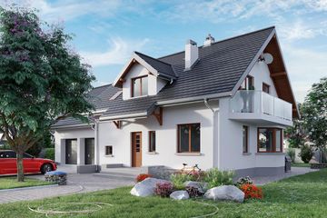  Projekt domu Celesta Rex G2 (915) (KRD1737) - projekt domu parterowego z poddaszem - Zdjęcie 1