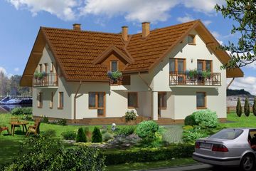  Projekt domu Rivabella Termo (KRH1229) - projekt domu parterowego z poddaszem - Zdjęcie 1