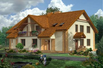  Projekt domu Fiorina (KRH1292) - projekt domu parterowego z poddaszem - Zdjęcie 1