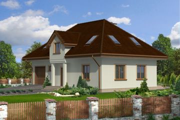  Projekt domu Angera (KRH1299) - projekt domu parterowego z poddaszem - Zdjęcie 1