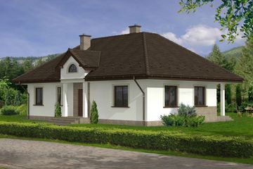  Projekt domu Adriano (KRH1300) - projekt domu parterowego - Zdjęcie 1