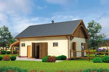  Projekt stajni S2 stajnia dla koni - 2 boksy (SLN1731) - projekt stajni parterowego - Zdjęcie 1