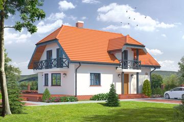  Projekt domu Wieluń a (KRP1225) - projekt domu parterowego z poddaszem - Zdjęcie 1