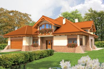  Projekt domu Tadeusz G2 (WRC1815) - projekt domu parterowego z poddaszem - Zdjęcie 1