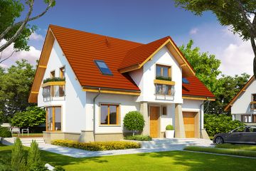  Projekt domu Jan G1 (WRC2034) - projekt domu parterowego z poddaszem - Zdjęcie 1