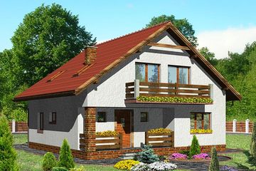  Projekt domu HG-S2 (KRM1030) - projekt domu parterowego z poddaszem - Zdjęcie 1