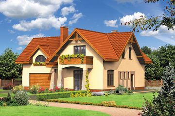  Projekt domu WB-0027 (KRA3584) - projekt domu parterowego z poddaszem - Zdjęcie 1