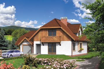  Projekt domu WB-0031 (KRA3588) - projekt domu parterowego z poddaszem - Zdjęcie 1