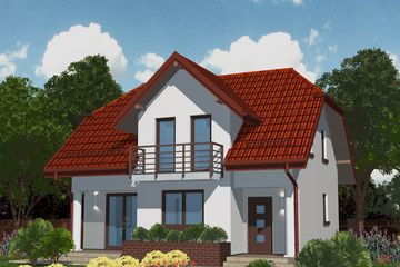  Projekt domu APS 125 (LUA1159) - projekt domu parterowego z poddaszem - Zdjęcie 1