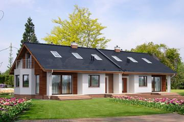  Projekt domu Brest LMBL32 (WRB1446) - projekt domu parterowego z poddaszem - Zdjęcie 1