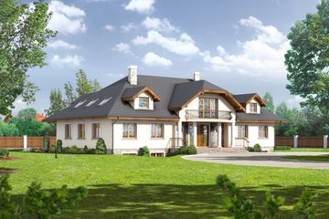  Projekt domu Gdów nowy 9 (KRP1286) - projekt domu parterowego z poddaszem - Zdjęcie 1