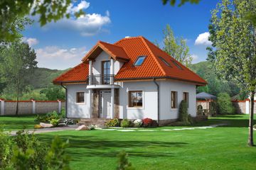  Projekt domu Nowina 4 (KRP1289) - projekt domu parterowego z poddaszem - Zdjęcie 1