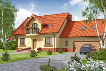  Projekt domu Cezar G2 (WRW1071) - projekt domu parterowego z poddaszem - Zdjęcie 1