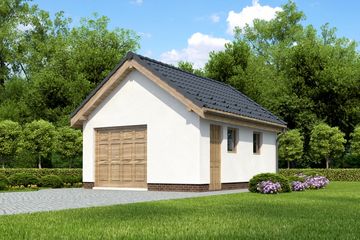  Projekt garażu Projekt G-3A (KRH1024) - projekt garażu parterowego - Zdjęcie 1