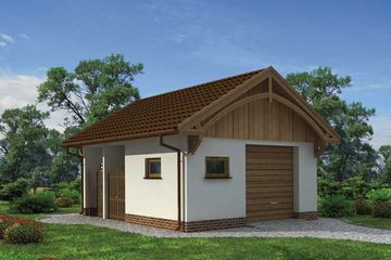  Projekt garażu G170 (SLN1279) - projekt garażu parterowego - Zdjęcie 1