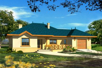  Projekt domu Cefeusz I (WRH1086) - projekt domu parterowego - Zdjęcie 1