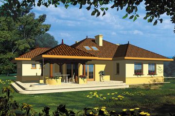  Projekt domu Cefeusz IA (WRH1087) - projekt domu parterowego z poddaszem - Zdjęcie 1