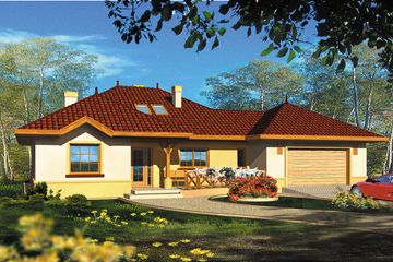  Projekt domu Cefeusz IIa + (WRH1088) - projekt domu parterowego z poddaszem - Zdjęcie 1