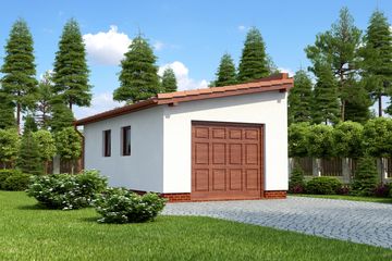  Projekt garażu Projekt G-7 (KRH1055) - projekt garażu parterowego - Zdjęcie 1