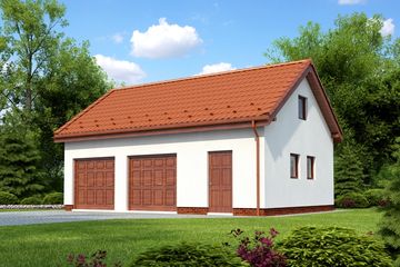  Projekt garażu Projekt G-5A (KRH1056) - projekt garażu parterowego - Zdjęcie 1
