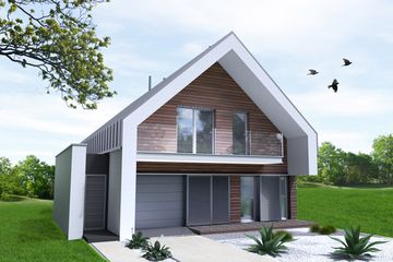  Projekt domu A-21 (PZB1002) - projekt domu parterowego z poddaszem - Zdjęcie 1