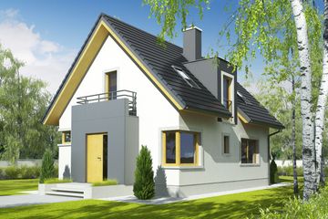  Projekt domu Julek (WRC1910) - projekt domu parterowego z poddaszem - Zdjęcie 1
