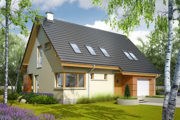  Projekt domu Tolek II G1 (WRC1913) - projekt domu parterowego z poddaszem - Zdjęcie 1