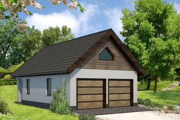  Projekt garażu G36 (WRB1451) - projekt garażu parterowego - Zdjęcie 1