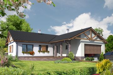  Projekt domu Walencja II DCB49a (WOB1125) - projekt domu parterowego - Zdjęcie 1