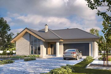  Projekt domu Ajaccio II DCB73a (WOB1129) - projekt domu parterowego - Zdjęcie 1