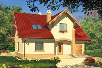  Projekt domu Scorpio I (WRH1075) - projekt domu parterowego z poddaszem - Zdjęcie 1