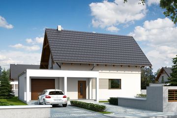  Projekt domu Zeo (BSA1686) - projekt domu parterowego z poddaszem - Zdjęcie 1