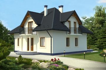  Projekt domu Alto (KRH1049) - projekt domu parterowego z poddaszem - Zdjęcie 1