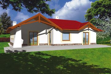  Projekt domu Supernova wersja A z pojedynczym garażem (WRD1108) - projekt domu parterowego - Zdjęcie 1